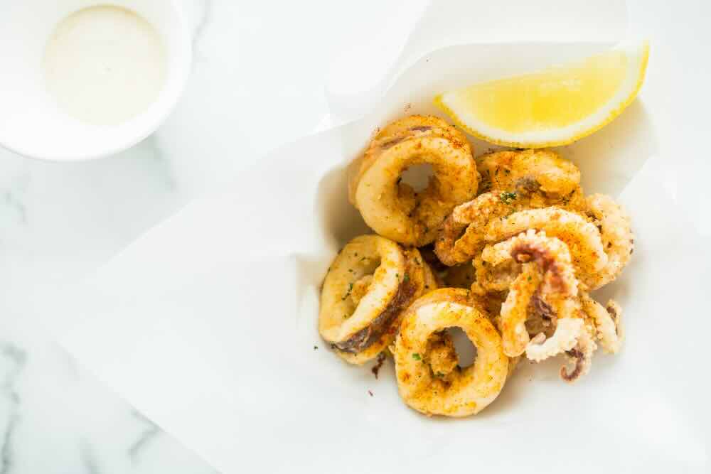 calamari fritti in friggitrice ad aria