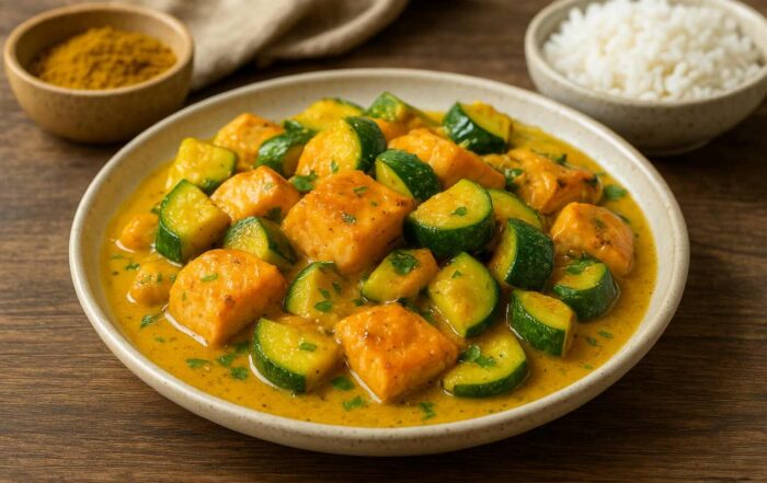 curry salmone zucchine